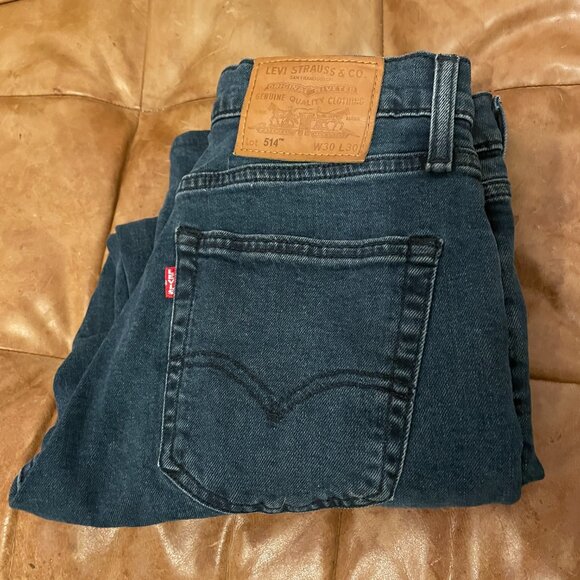 LEVIS 514 Jeans | Mens 30 x 30 BIG E Premium Denim Blue Vintage 70s Stretch - Picture 16 of 16